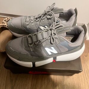 New Balance Men's Gray and White Sneakers